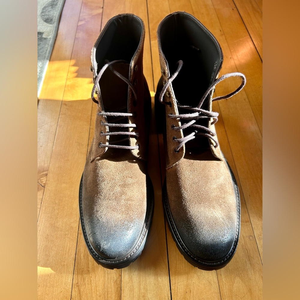 To Boot New York Henley Suede Hiking Ankle Boots Size 11.5 D Lace Up, NWOT